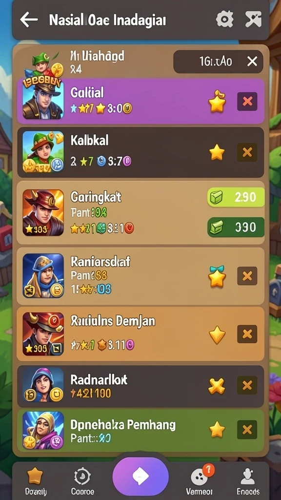 Tampilan awal permainan yang memikat dan informatif.