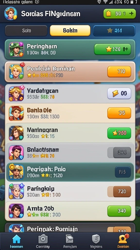 Level yang penuh tantangan dan rintangan menarik.