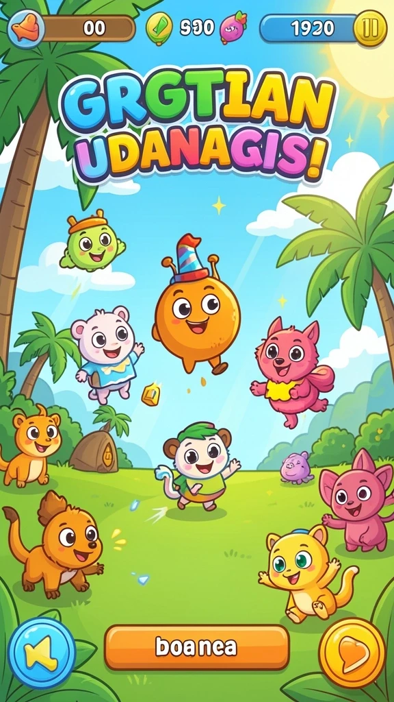 Screenshot 1 menunjukkan tampilan utama permainan dengan berbagai slot menarik.