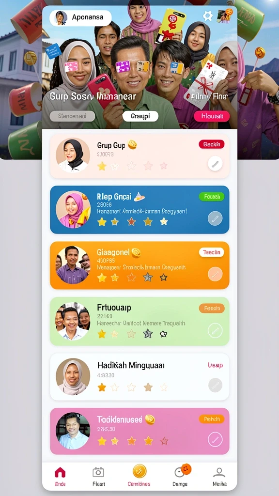 Berbagai karakter lucu untuk dipilih dan disesuaikan.