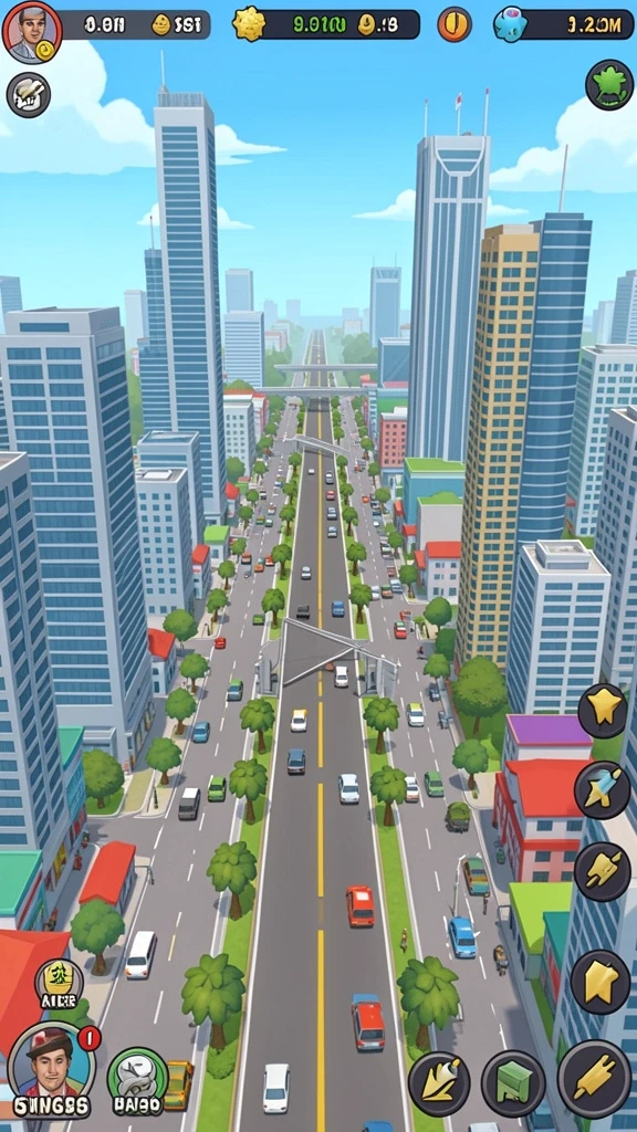 Tampilan level yang penuh warna dan detail.