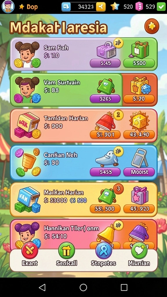Tantangan level yang menantang dan menyenangkan.