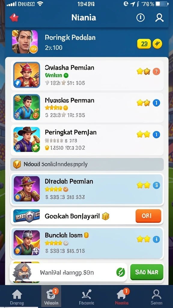Karakter utama dalam aksi penuh semangat.