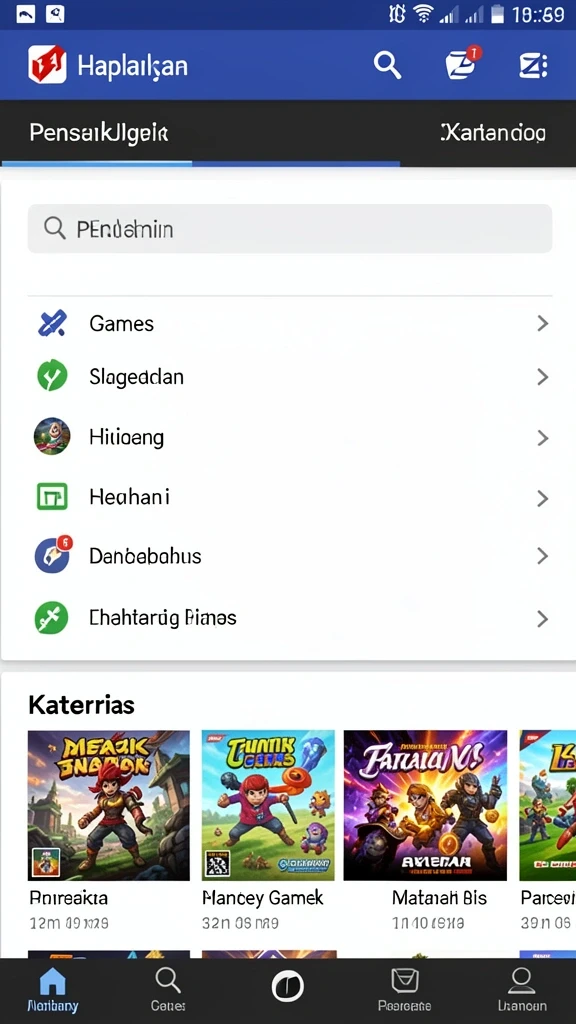 Tampilan antarmuka aplikasi IDEBET yang menarik.