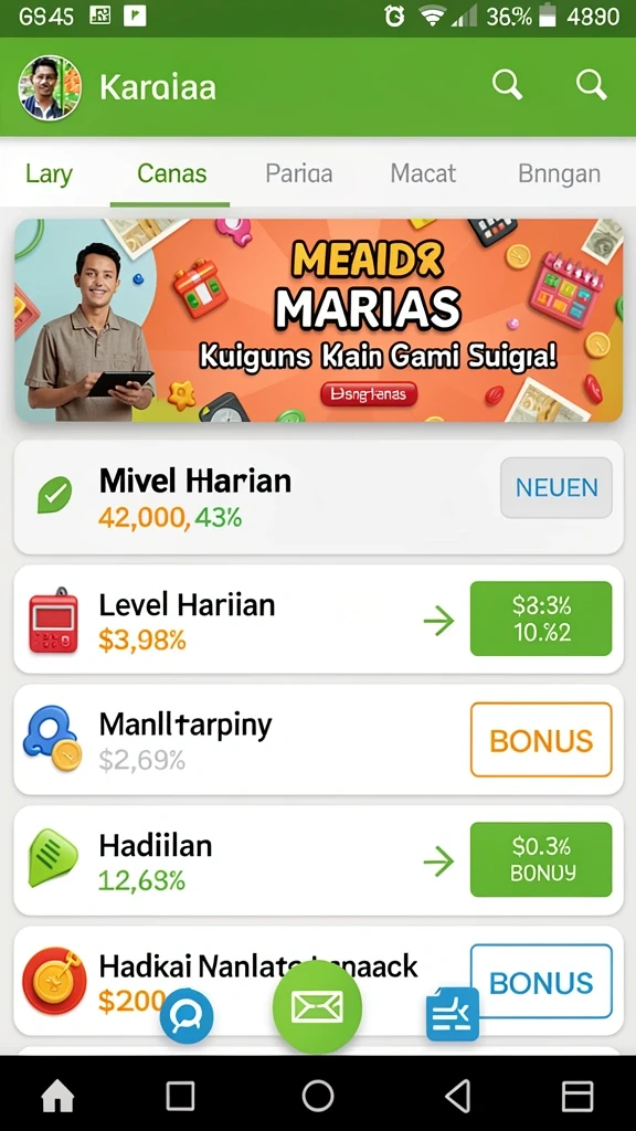 Screenshot mode permainan seru dalam IDKLUB.