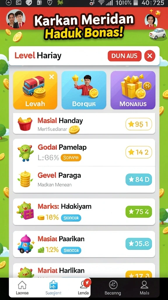 Sistem reward yang menguntungkan pemain.