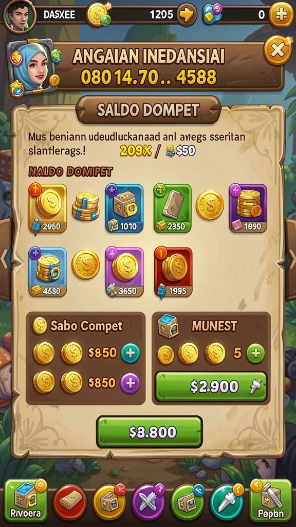 Tampilan antarmuka pengguna yang intuitif.