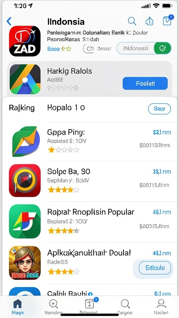Beragam pilihan permainan yang tersedia.