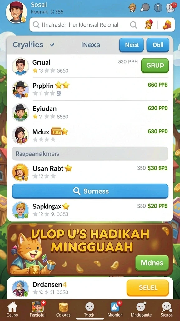 Tampilan awal yang menarik dan user-friendly.