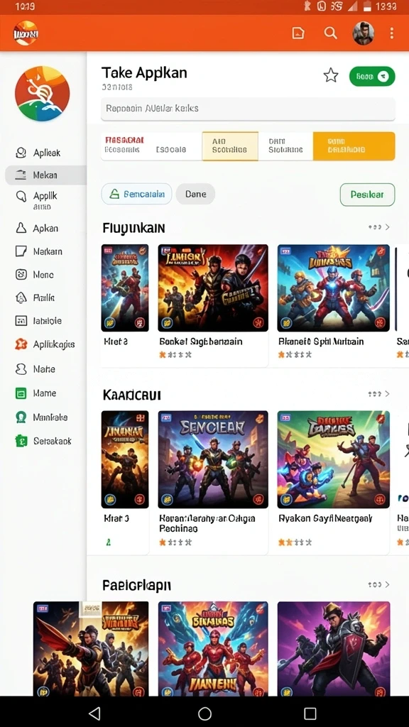 Tampilan menu utama yang intuitif dan menarik.
