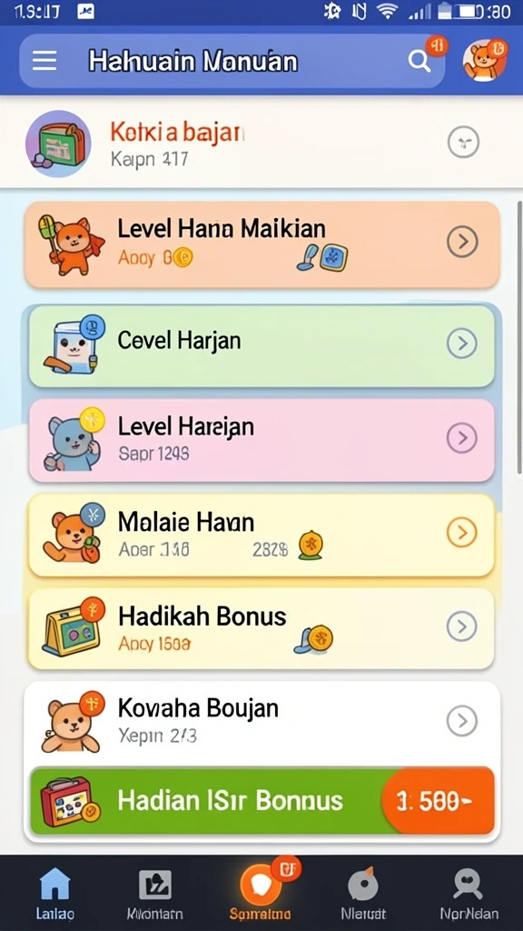 Fitur interaktif untuk bermain dengan teman.