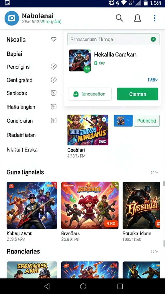 Tampilan utama permainan dengan pemandangan yang indah.