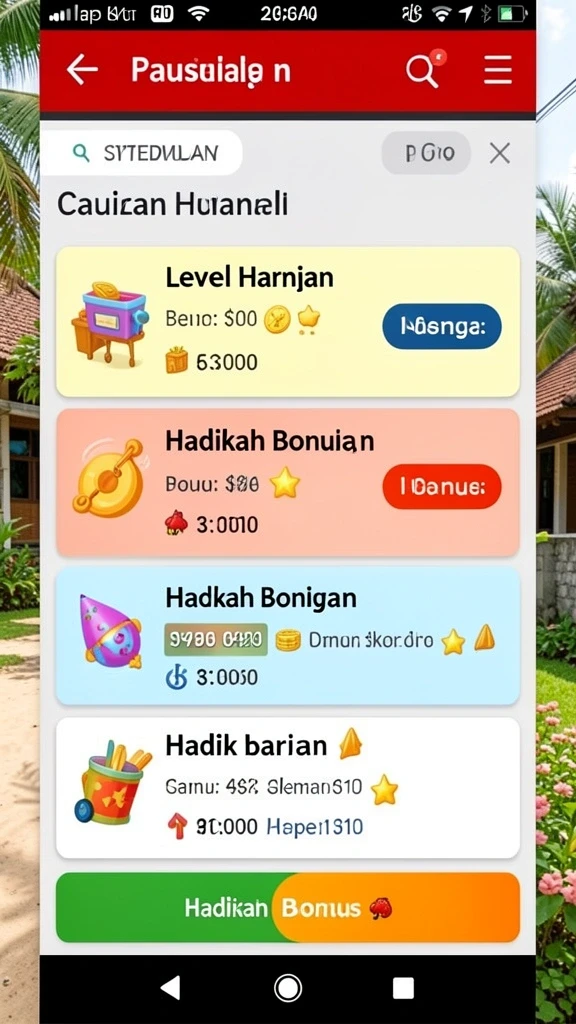 Tantangan menarik pada setiap level yang menggugah semangat.