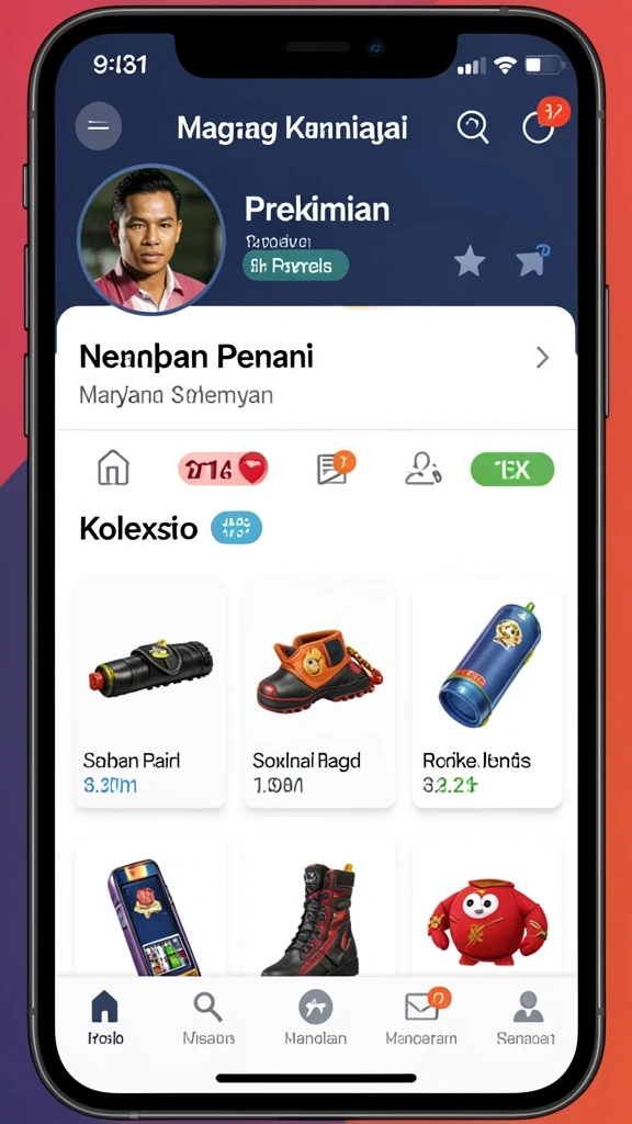 Berkeliling di menu permainan dengan cepat dan efisien.