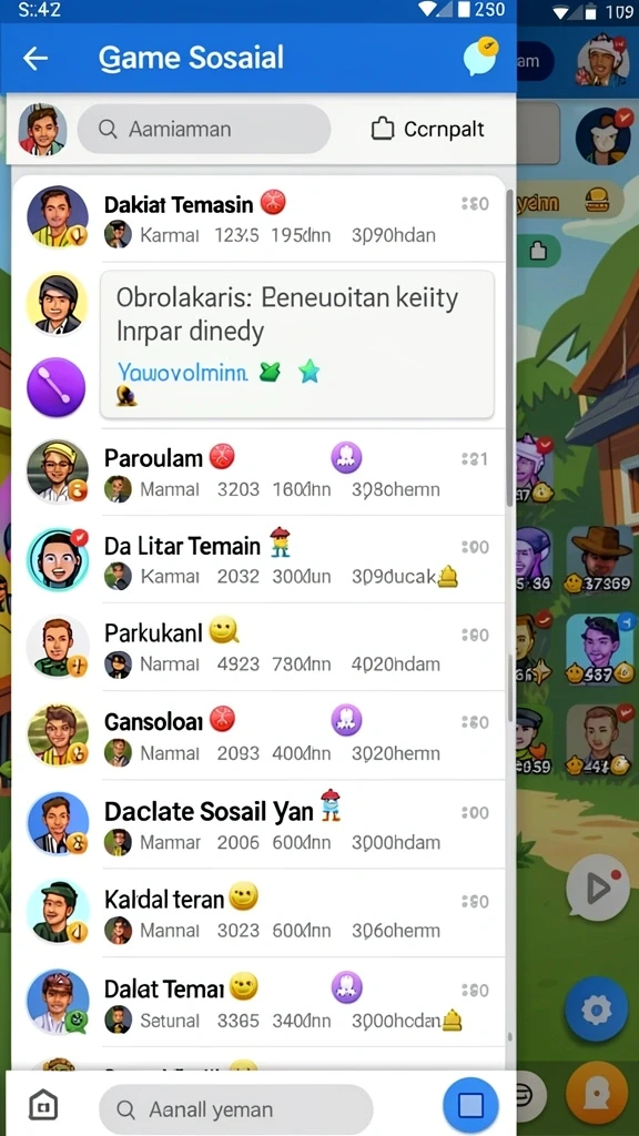 Berinteraksi dengan teman dalam mode multiplayer.
